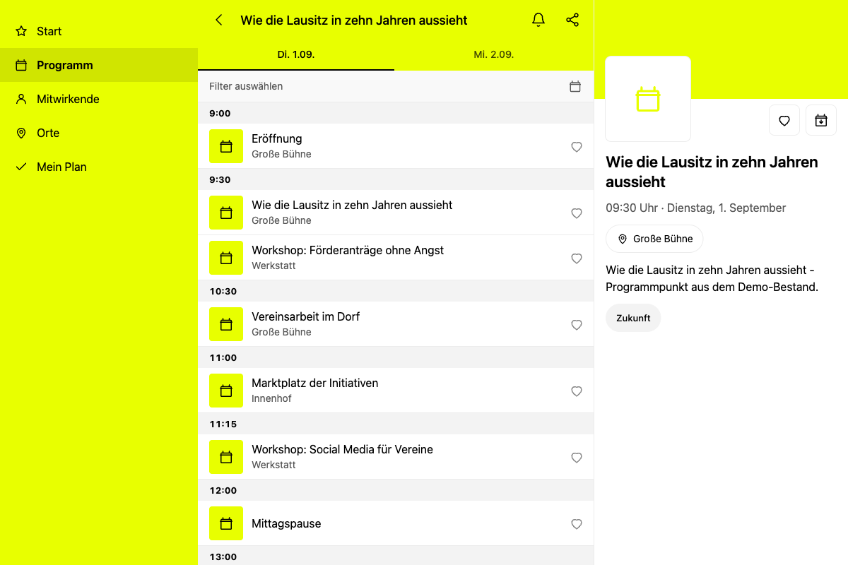 Eigene App für das eigene Fest